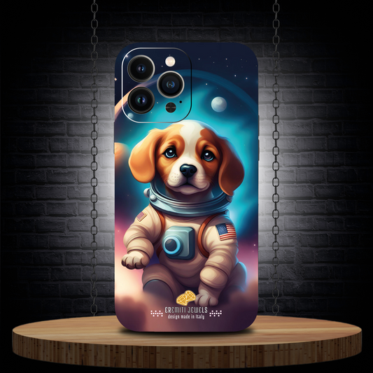 Cover per iPhone compatibili - SPACE DOG - Stampa full print Alta definizione TPU ultra sottile super resistente impermeabile