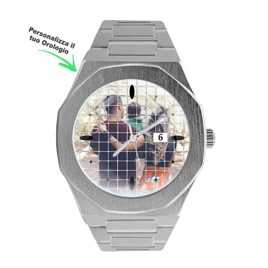 Orologio Personalizzato con Datario - EXAGONAL DATE - Unisex