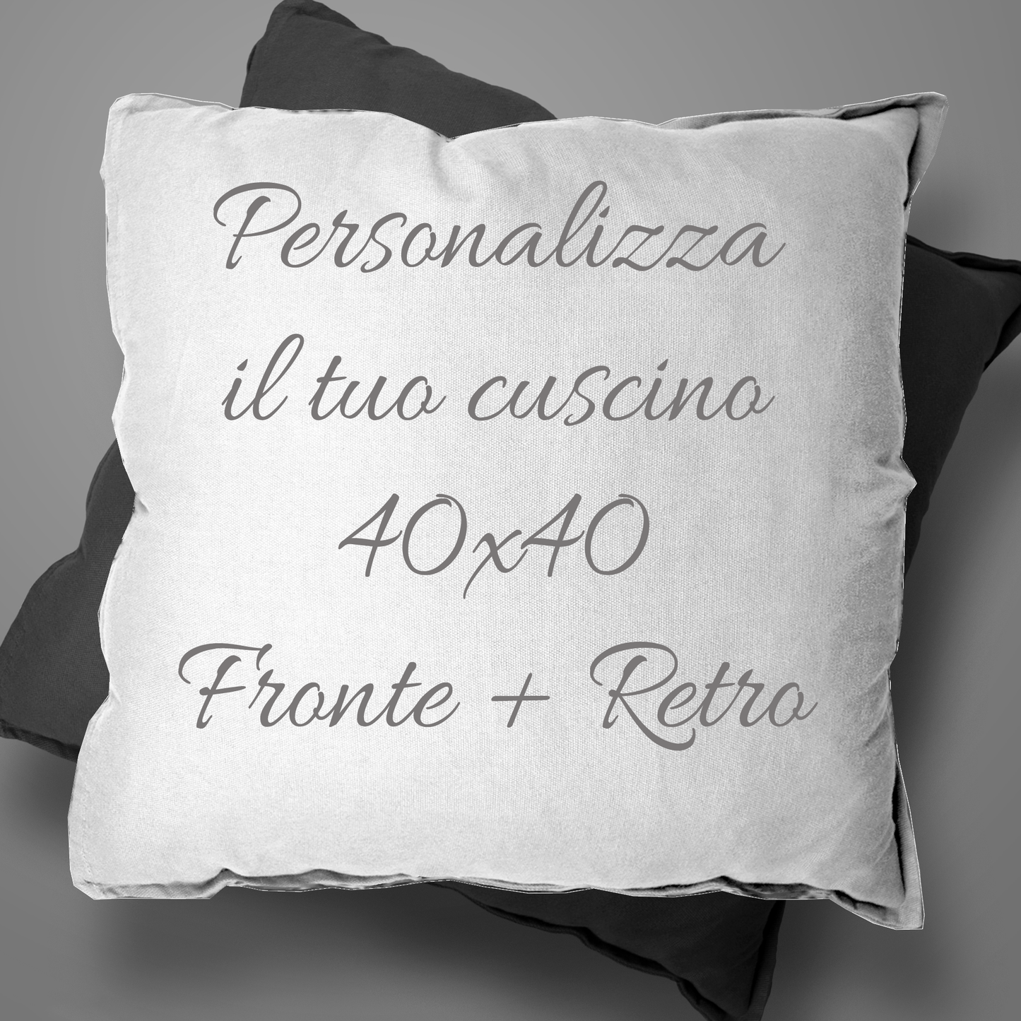 Cuscino Personalizzato con Ritratto Omini Stilizzati - Idea Regalo Nonni