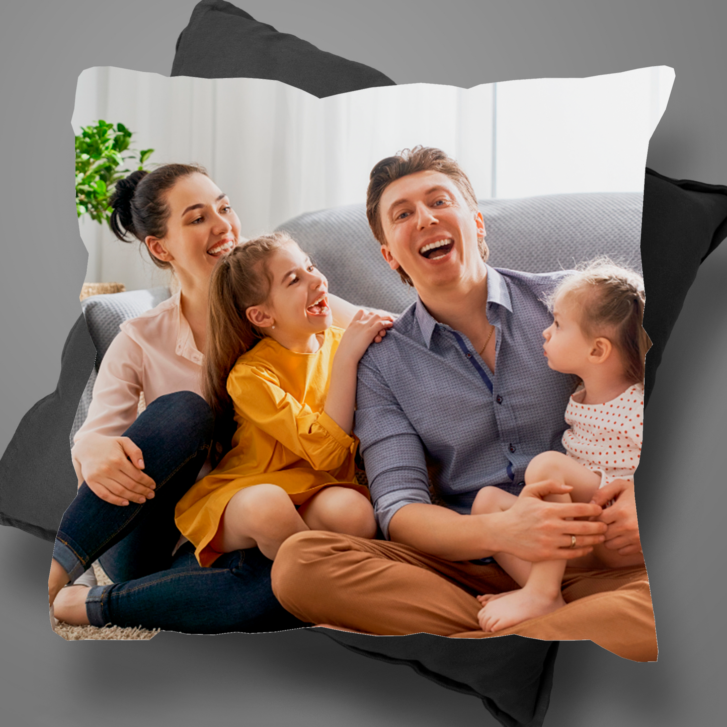 Cuscino personalizzato con foto di famiglia