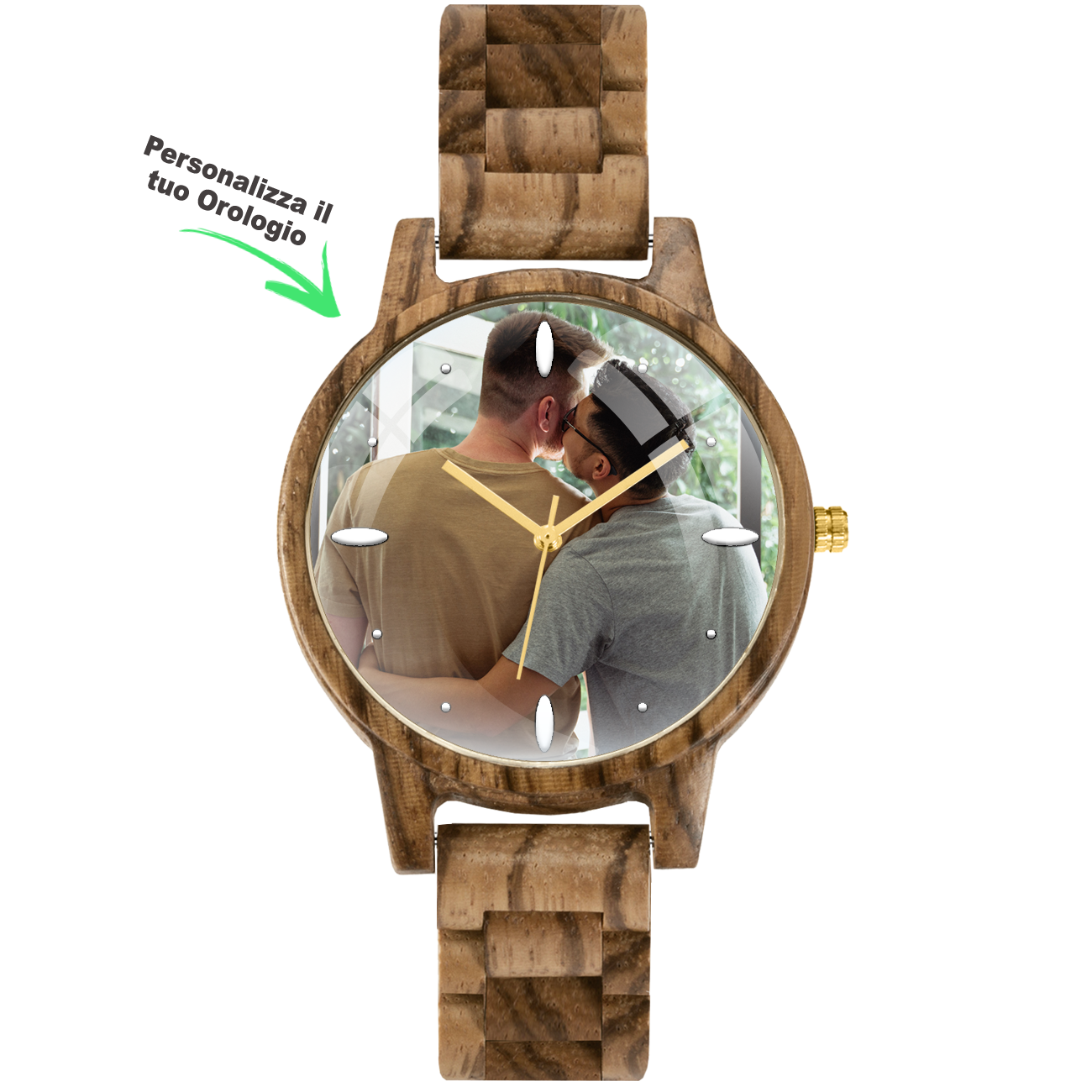 Orologio Personalizzato in 3D Unisex - NATURAL WOOD - Vero Legno