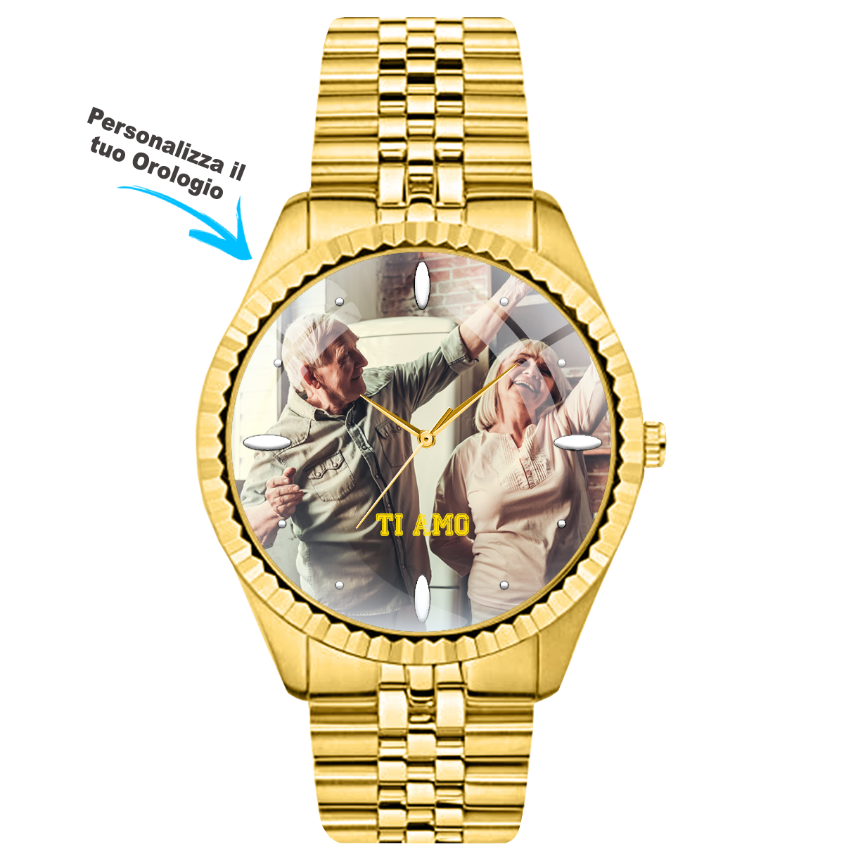 Orologio da polso personalizzabile con foto immagine logo testo - RSX STEEL - MAGLIA PICCOLA